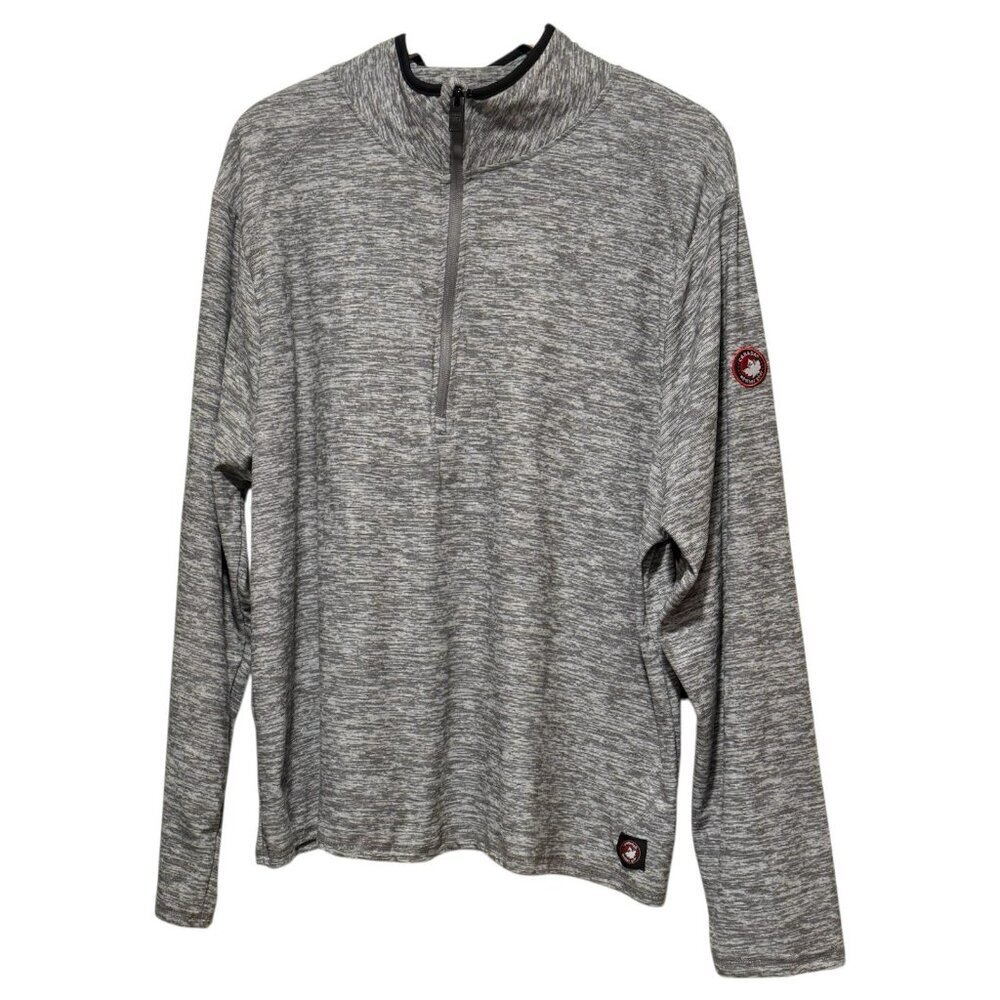 NWT Canada Weather Gear Mens XL Gray Quarter Zip Pullover Long Sleeve Top Shirt - Picture 3 of 10